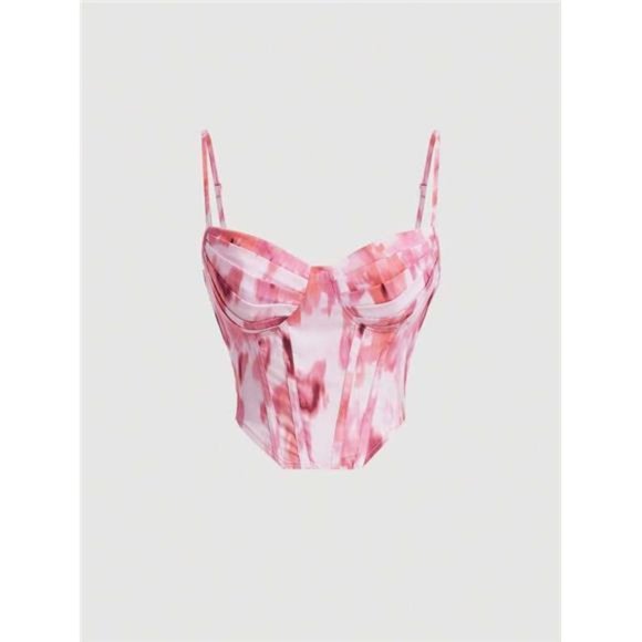 A Classy Chic Boutique Tops - Fishbone Printed Corset Top